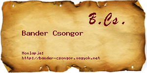 Bander Csongor névjegykártya